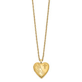 1/20 Gold Filled 20mm Cross & Footprint Heart Locket Necklace